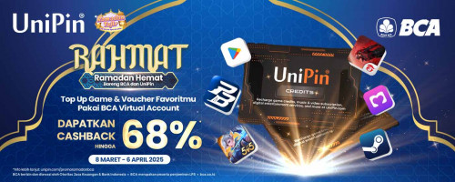 RAHMAT – Ramadan Hemat Bareng BCA dan UniPin dengan Cashback 68%